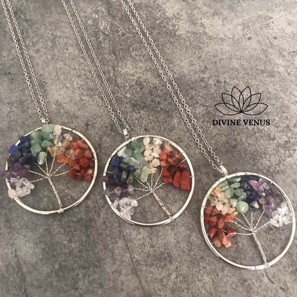 Chakra Tree of Life Pendant Necklace - Picture 7 of 7